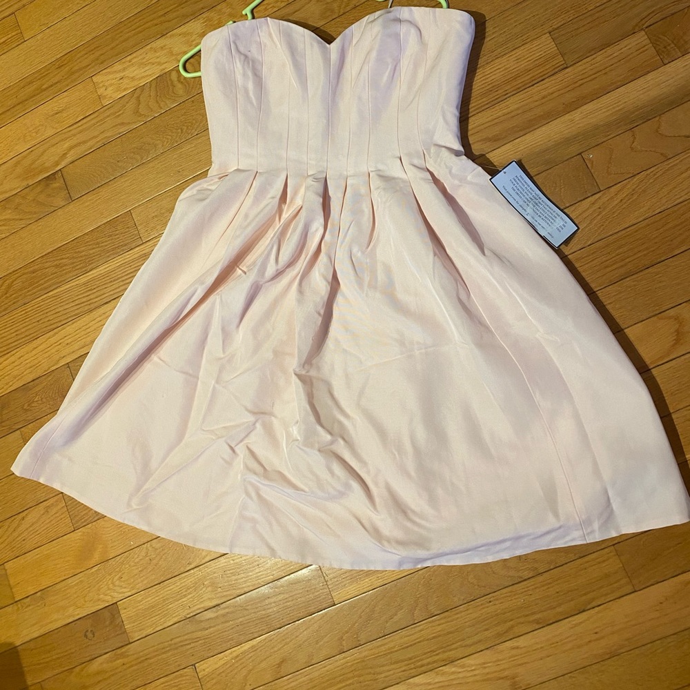 J. Crew Marlie Classic Faille Strapless Dress, Size 8, Pink NWT